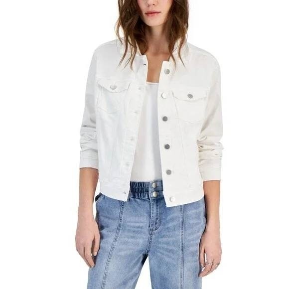 Tinseltown Denim Jacket - White Jean Jacket MSRP $49  - Size XS/‎ #7209 - Picture 1 of 4